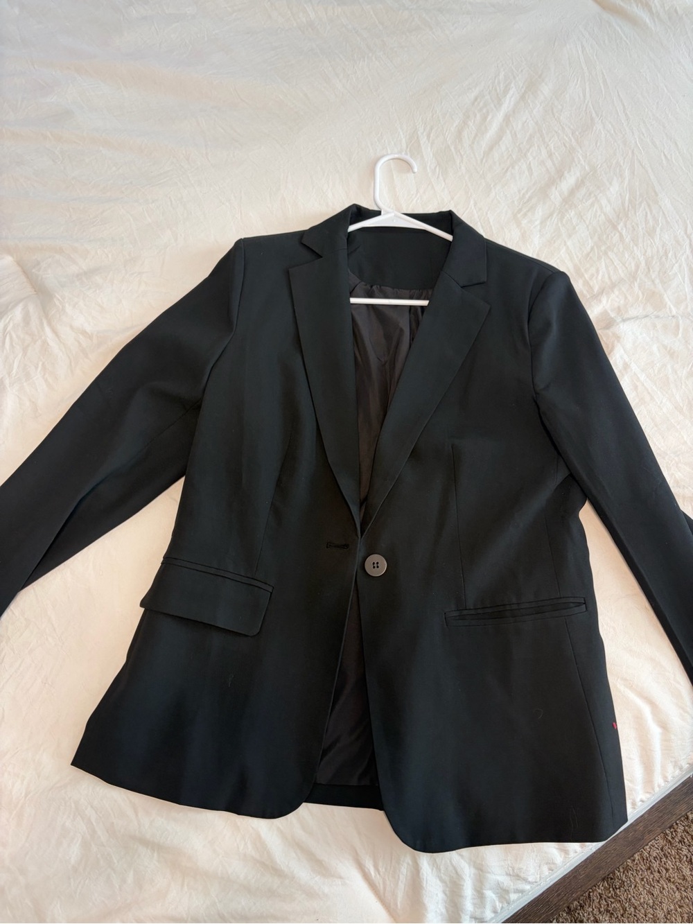 Women's Black Single-Button Blazer
